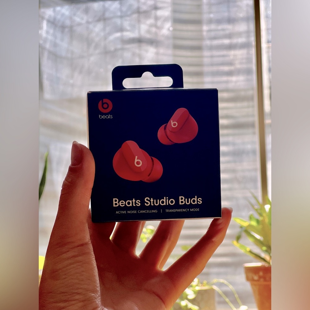 Red Beats wireless headphones